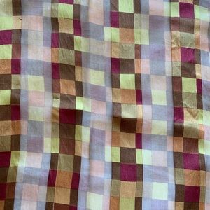 Multicolored brown and green scarf vintage